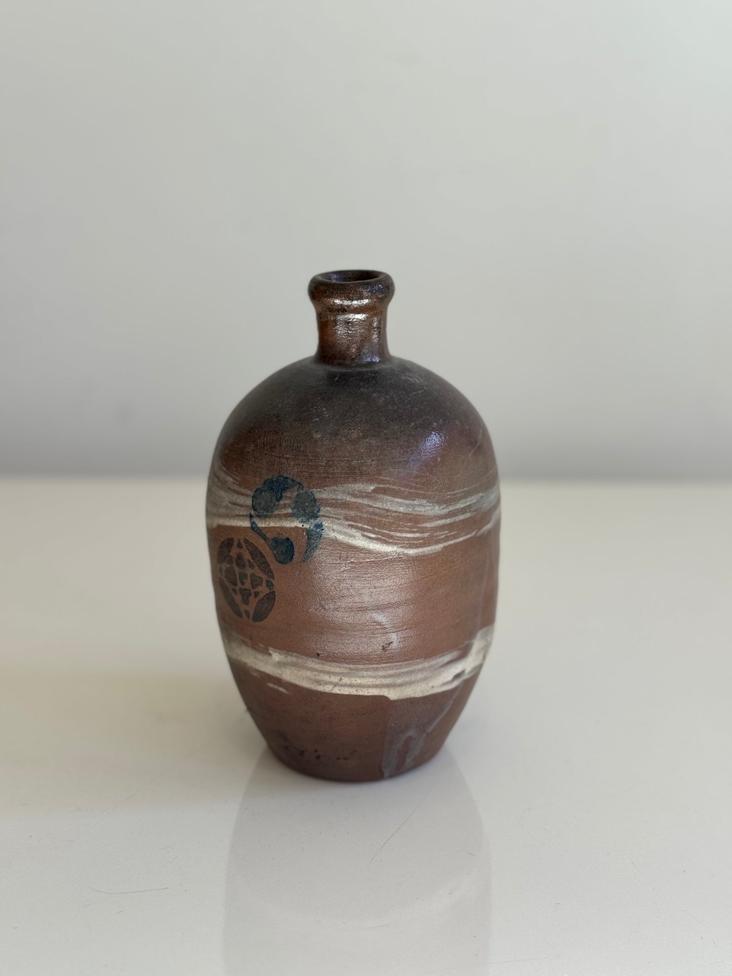 Japanese Stoneware Saki Bottle