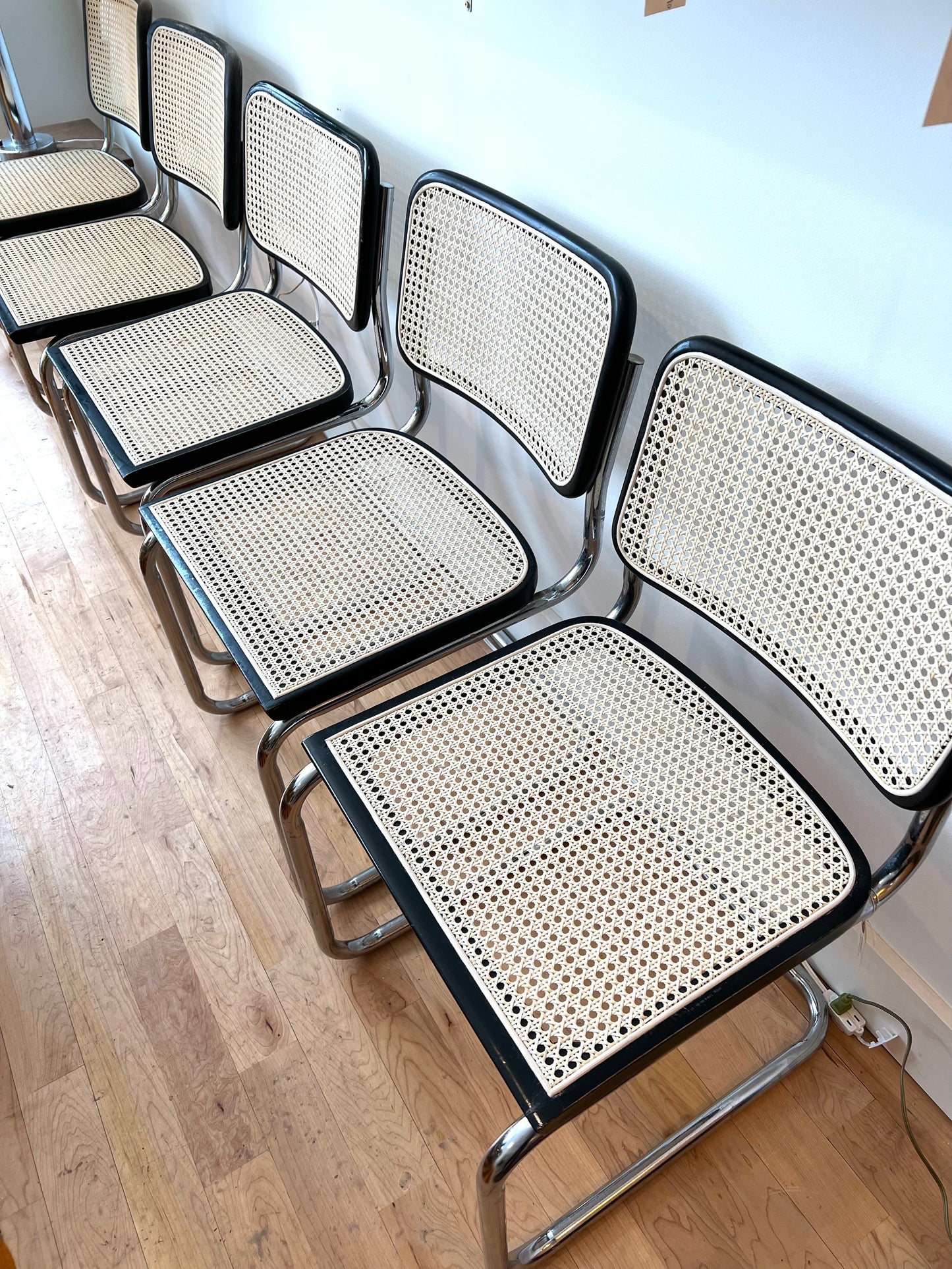 Tubular Cantilever Cane Chairs