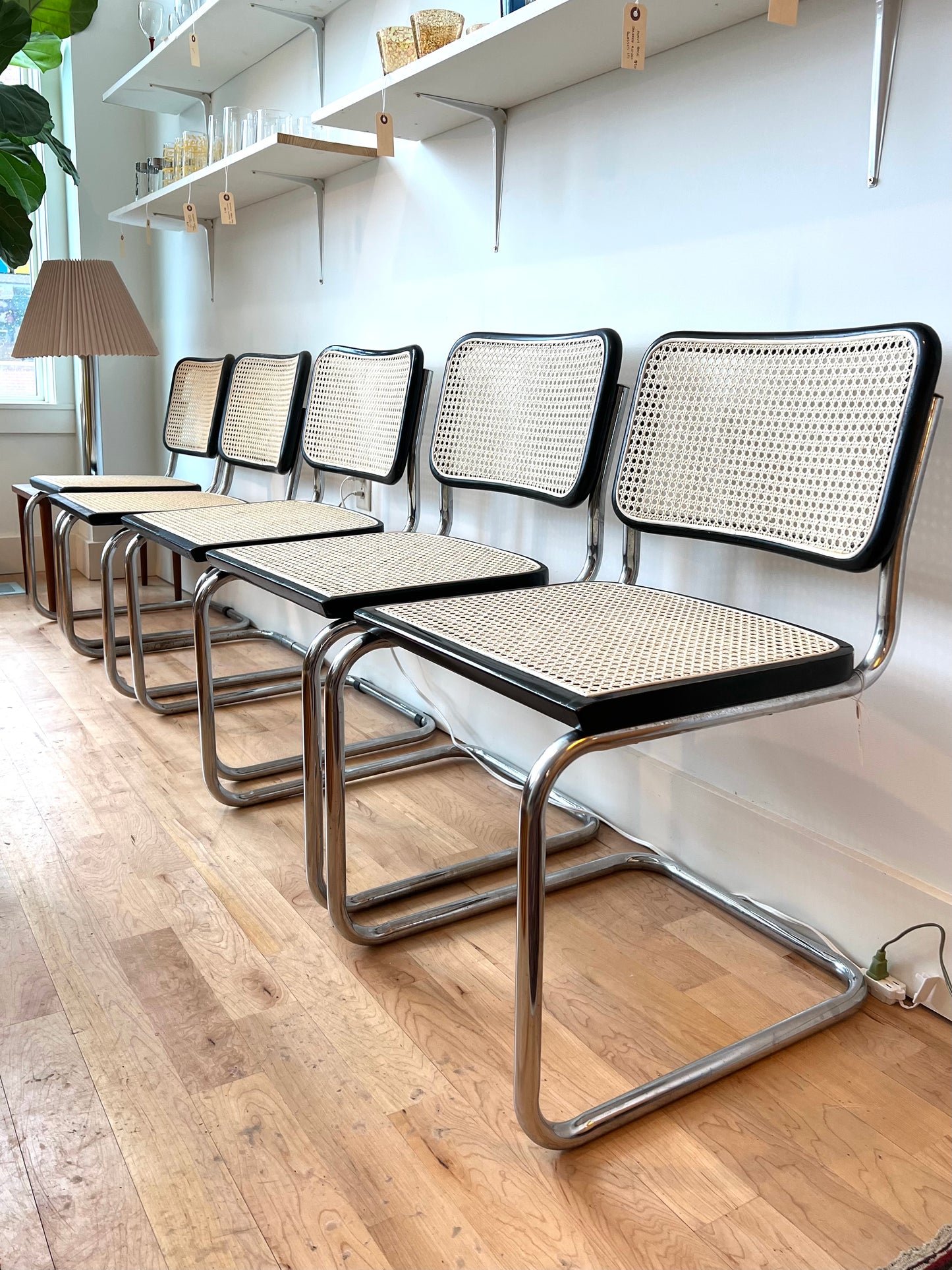 Tubular Cantilever Cane Chairs